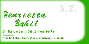 henrietta bahil business card